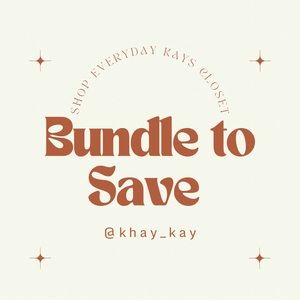 I love love love to bundle! Send offers wants to get rid of items asap!!!